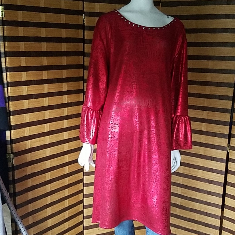 Ruby Rd. Tunic or dress stud neckline